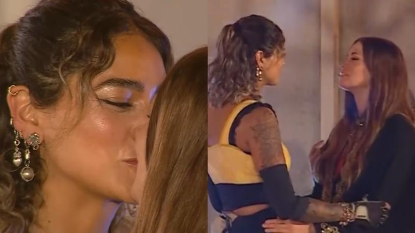 El inesperado beso que se dieron Camila Recabarren y Julia Fernandes tras la competencia de eliminación