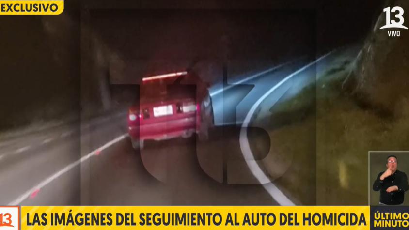 Exclusivo T13: Las imágenes del seguimiento al auto del femicida de Daniela Olate