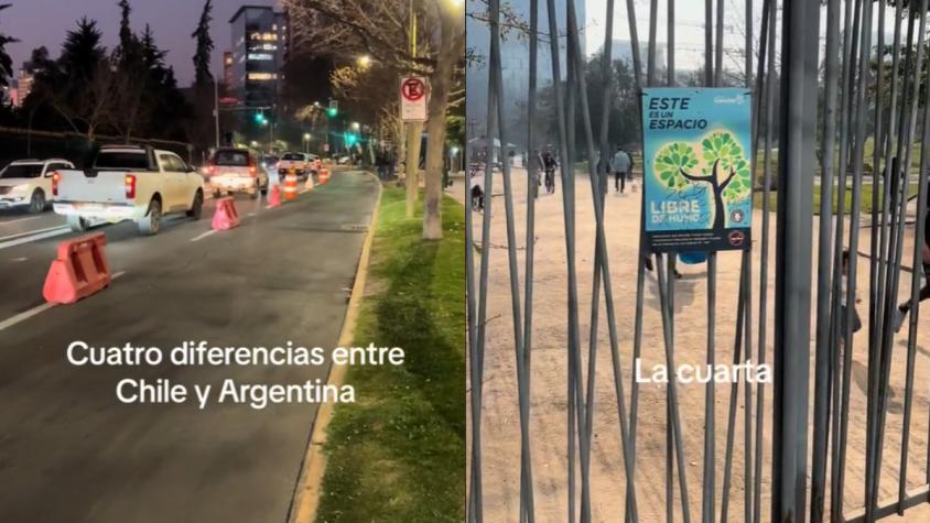 "Diferencias entre Chile y Argentina": Tiktoker extranjera alucinó con paseo por Las Condes