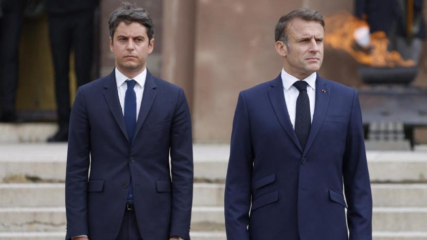 Macron pide a su primer ministro continuar "por el momento" para "garantizar la estabilidad" de Francia	