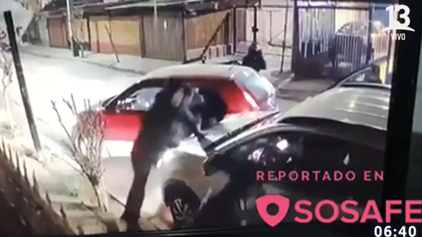 ¡Ocho personas en un auto!: Captan encerrona frustrada en San Bernardo