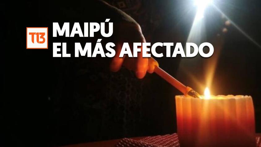 Maipú es la comuna más afectada por los cortes de electricidad