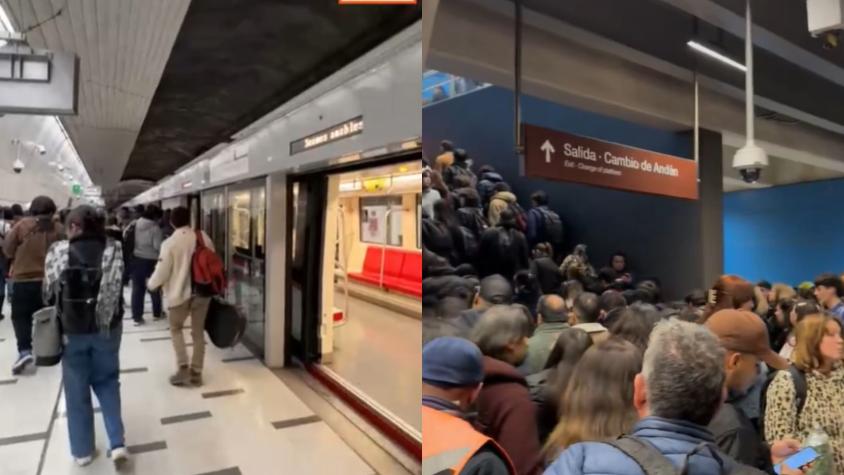 Evacuaciones y aglomeraciones: Las imágenes tras suspensión TOTAL de la Línea 3 del Metro