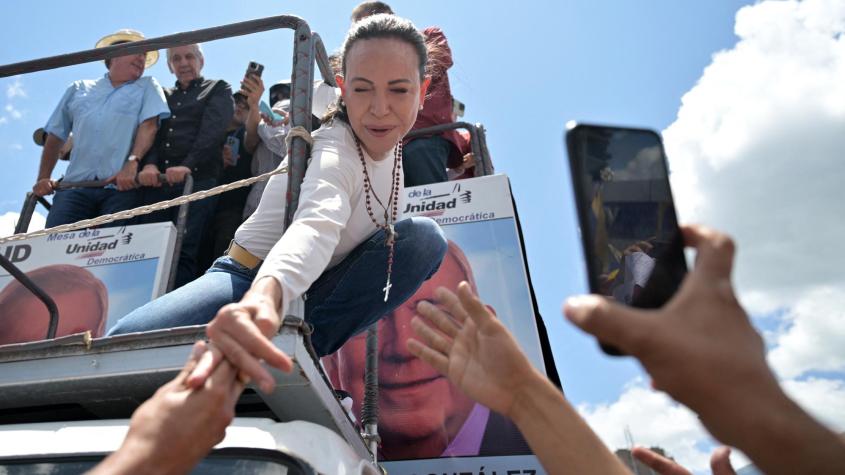 "No vamos a dejar las calles": El mensaje María Corina Machado en nueva manifestación en Venezuela