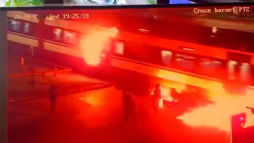 Encapuchados intentaron incendiar tren de pasajeros en Padre Las Casas: Exigían traslado de Héctor Llaitul