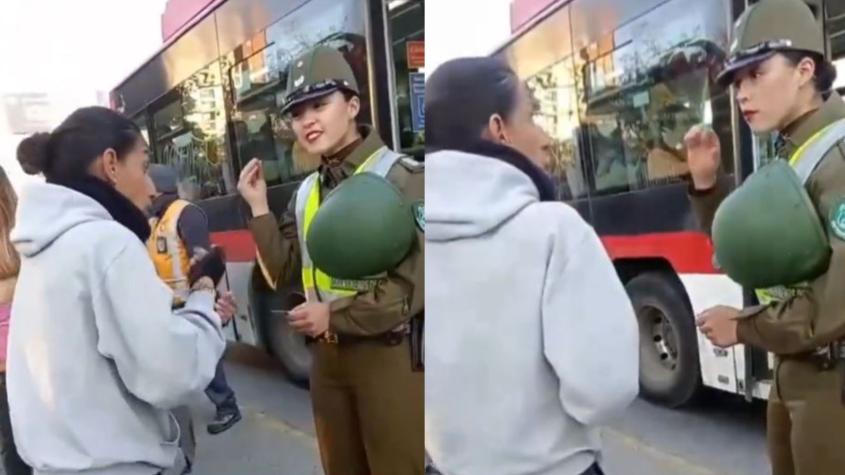 Registro se hizo viral: Carabinera en formación saca aplausos ayudando en lengua de señas