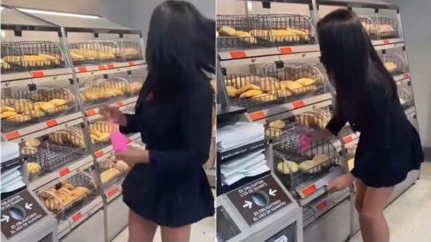 Influencer causa polémica en España: Se sacó ropa interior y la dejó en la canasta de panes en supermercado