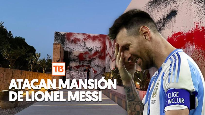 Así quedó la mansión de Messi que fue atacada por activistas ambientales