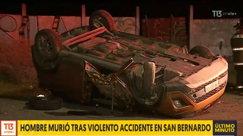 Hombre murió tras violento accidente en San Bernardo