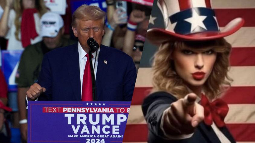 Donald Trump publicó imagen falsa de Taylor Swift apoyando su candidatura