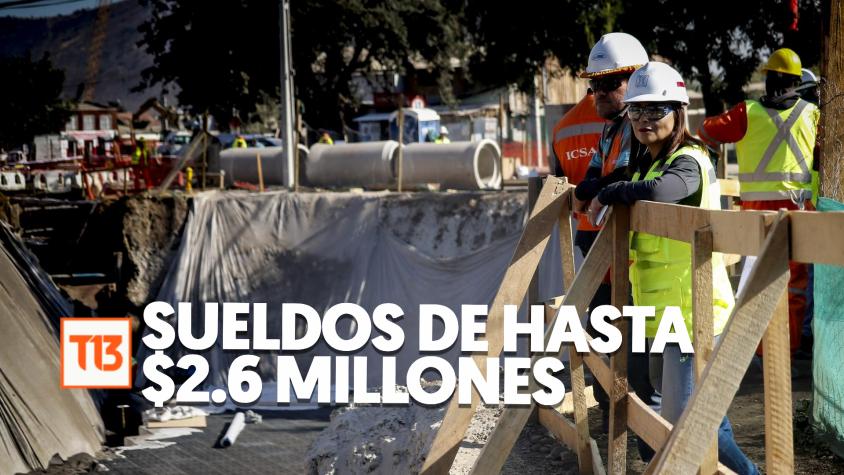 Ministerio de Obras Públicas ofrece trabajos con sueldos de hasta $2,6 millones: ¿Cómo postular?