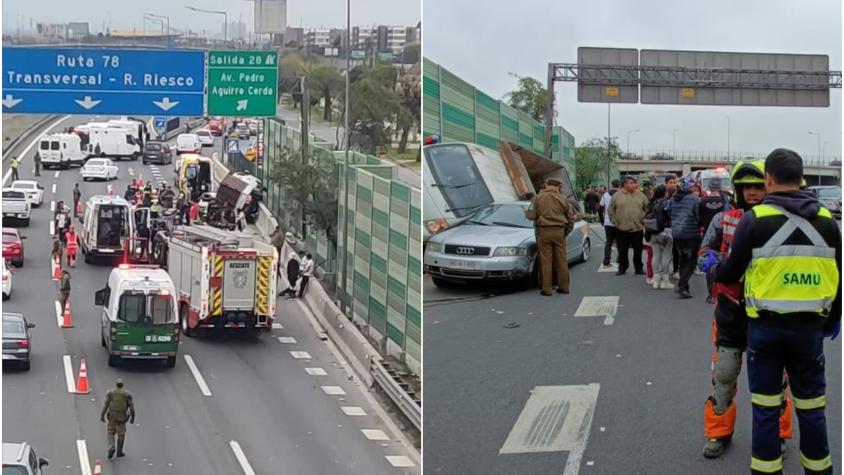 Hinchas de Colo-Colo protagonizan accidente de tránsito camino al Aeropuerto