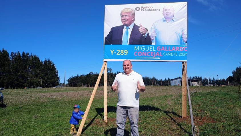 Candidato a concejal del Partido Republicano cuenta por qué usa a Trump en imagen de campaña: "Representa..."