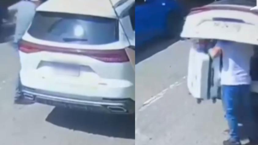 El registro que evidencia el robo que sufrió Pamela Díaz: delincuentes abrieron su auto estacionado El registro que evidencia el robo que sufrió Pamela Díaz: delincuentes abrieron su auto estacionado