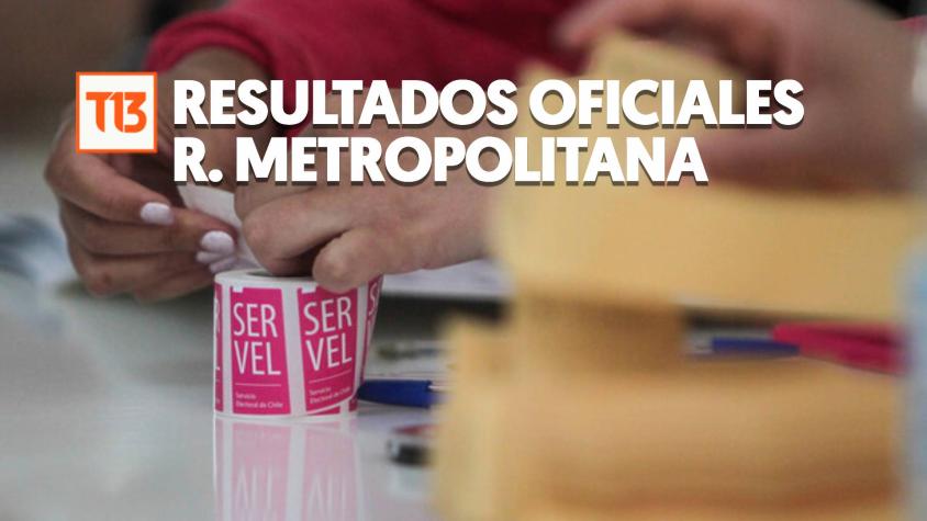 Segunda vuelta de gobernadores: Mira los primeros resultados oficiales de la región Metropolitana