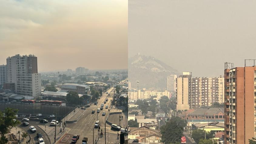 Las recomendaciones de Senapred ante humo en Santiago por incendio forestal