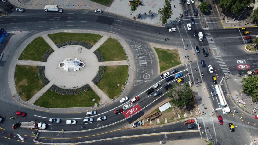 Hasta marzo: Este jueves comienzan cortes y desvíos en Plaza Baquedano por obras de Nueva Alameda