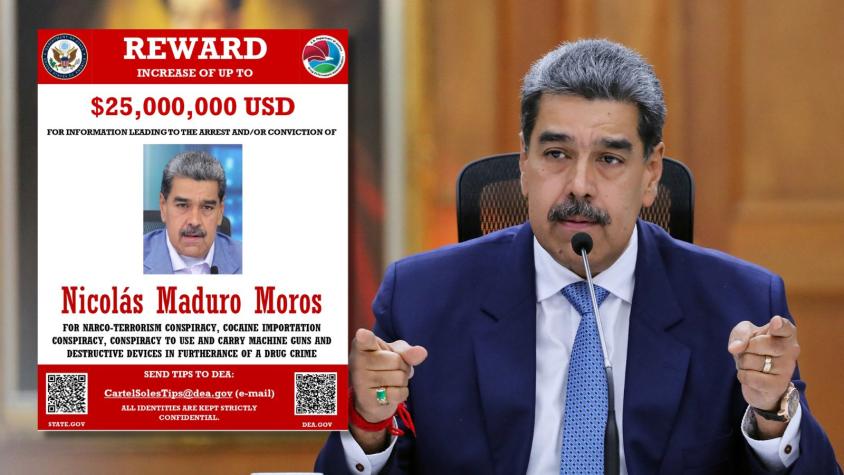 US$ 25 millones: El cartel con el que EE.UU ofrece recompensa por información para detener a Nicolás Maduro