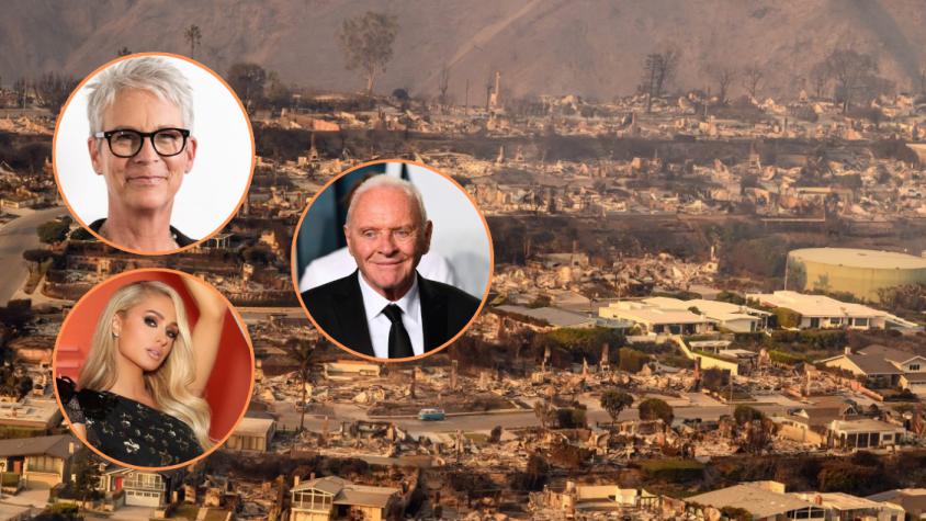 Paris Hilton, Anthony Hopkins, Jamie Lee Curtis y más: El listado de famosos que perdieron sus casas en incendios de California