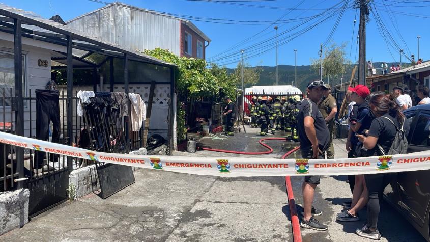 Incendio en Chiguayante deja a tres personas fallecidas 