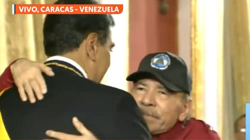 Daniel Ortega rompe protocolo y llega al juramento de Nicolás Maduro como presidente de Venezuela