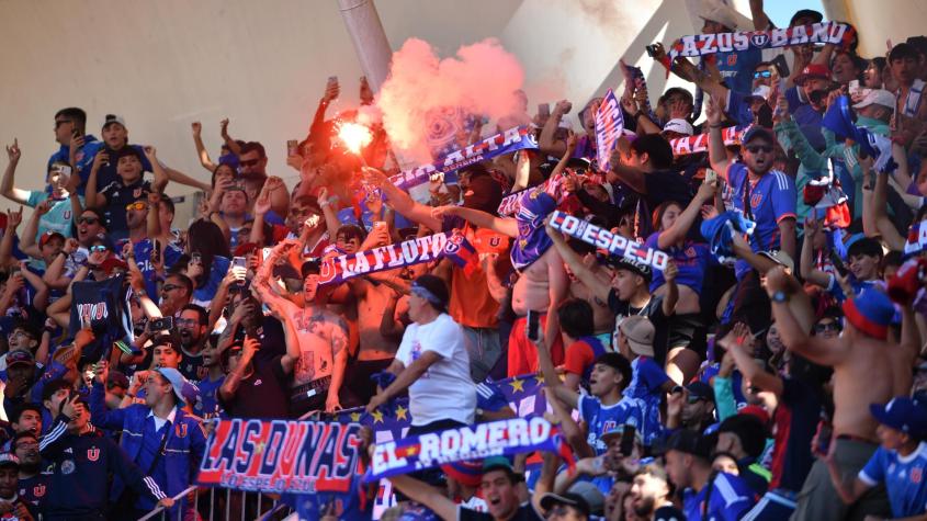 Banderazo de U de Chile en Concepción termina con cuatro detenidos y un carabinero lesionado