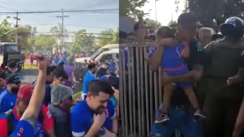 No importó que había niños: Hinchas de U de Chile denunciaron represión antes del duelo con Santiago Morning No importó que había niños: Hinchas de U de Chile denunciaron represión antes del duelo con Santiago Morning