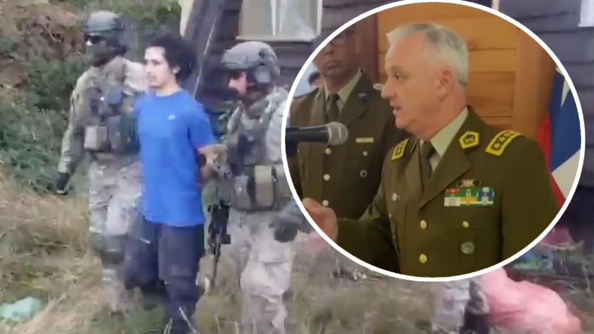 "El personal nunca bajó los brazos": El momento que general director de Carabineros confirma detención de Tomás Antihuen