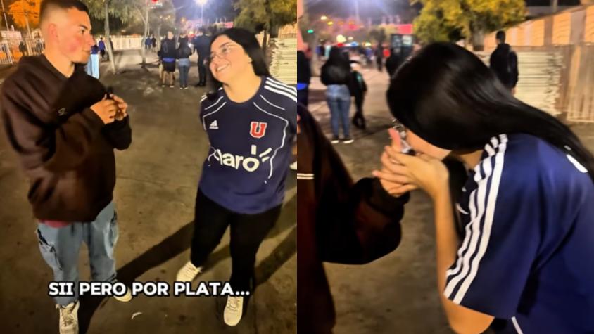 Hincha de U de Chile es duramente criticada por besar escudo de Colo Colo: ganó más de cien mil pesos