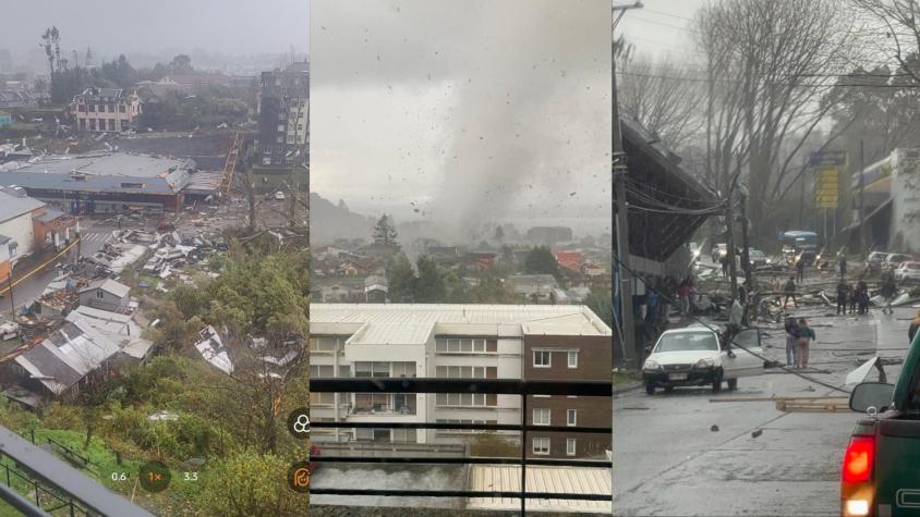 VIDEO: Tornado afectó a Puerto Varas y deja graves daños en la ciudad: Hay alarma meteorológica VIDEO: Tornado afectó a Puerto Varas y deja graves daños en la ciudad: Hay alarma meteorológica