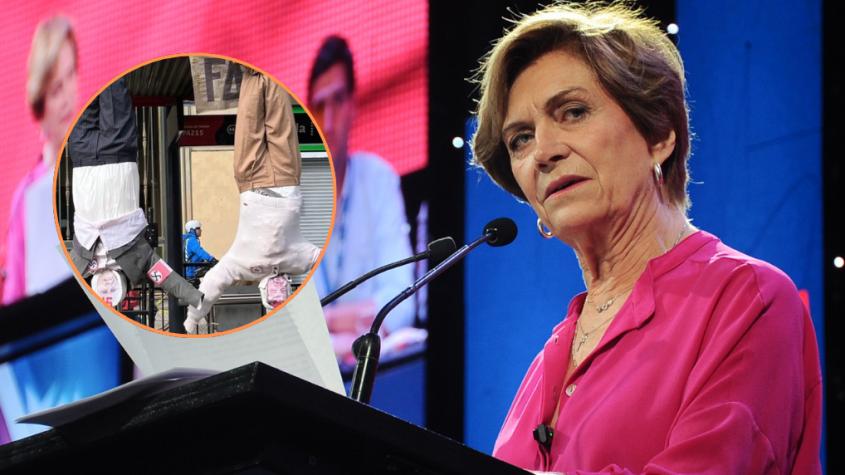 “Mi repudio total”: Matthei condenó publicación de las JJ.CC. con muñecos de Kast y Kaiser “colgados” y con símbolos nazis