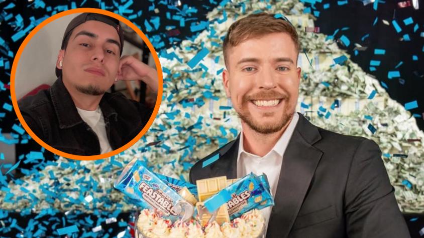Chileno fue el ganador de los 50 mil dólares que sorteó MrBeast por su cumpleaños