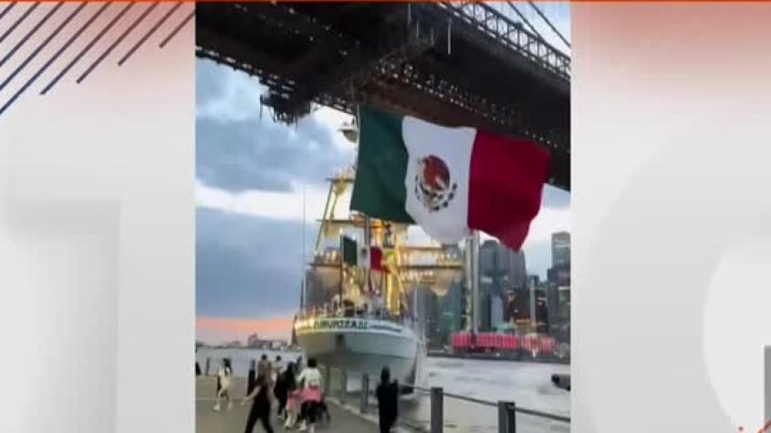 Experto explica por qué buque de armada mexicana se estrelló con puente en Nueva York Experto explica por qué buque de armada mexicana se estrelló con puente en Nueva York