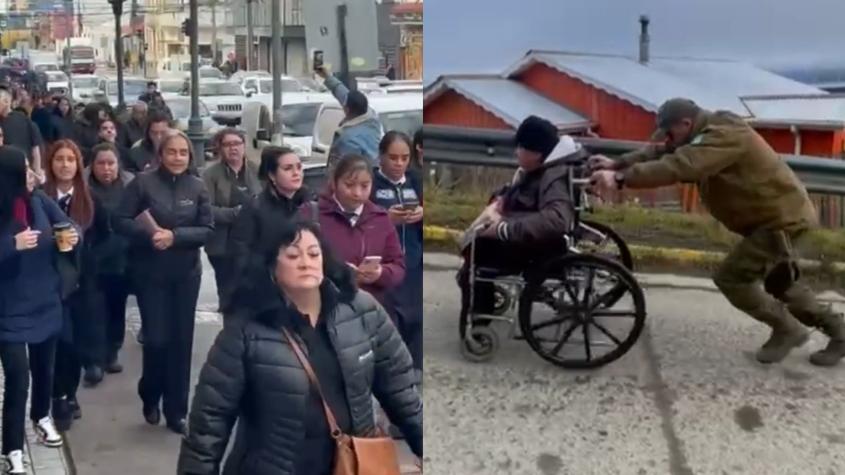 Revisa los primeros videos de evacuaciones en la región de Magallanes por alerta de tsunami Revisa los primeros videos de evacuaciones en la región de Magallanes por alerta de tsunami