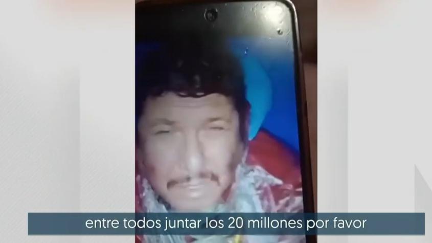 "Entre todos juntar 20 millones": Revelan video de exalcalde de Macul, Gonzalo Montoya, durante su secuestro "Entre todos juntar 20 millones": Revelan video de exalcalde de Macul, Gonzalo Montoya, durante su secuestro