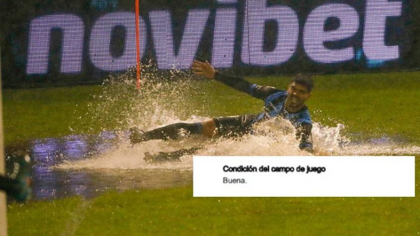 FOTO | Cancha en condición "buena": El insólito informe arbitral tras el lluvioso empate entre Huachipato y Palestino FOTO | Cancha en condición "buena": El insólito informe arbitral tras el lluvioso empate entre Huachipato y Palestino