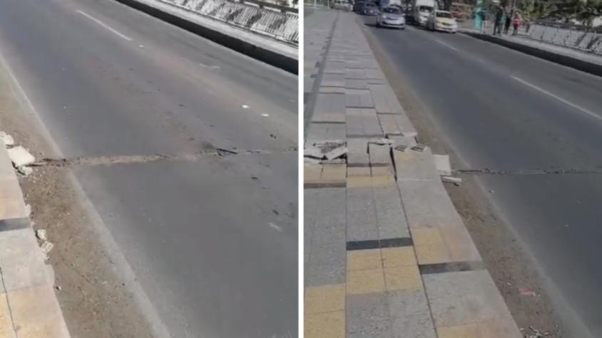 Temblor en el norte del país provocó graves daños en puente de Copiapó Temblor en el norte del país provocó graves daños en puente de Copiapó