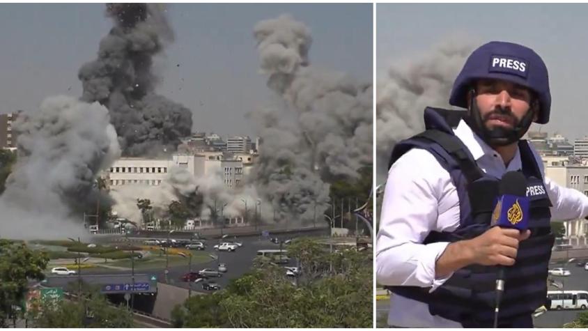 Momento exacto del bombardeo israelí al Ministerio de Defensa en Siria: Cámaras registraron la explosión en vivo Momento exacto del bombardeo israelí al Ministerio de Defensa en Siria: Cámaras registraron la explosión en vivo