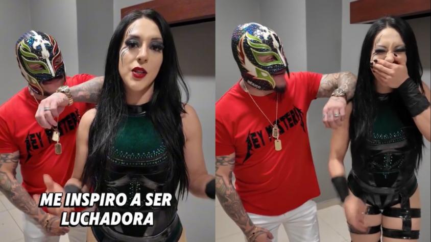 "Nosotros que somos los chiquitos...": El emotivo momento de Stephanie Vaquer con su ídolo Rey Mysterio