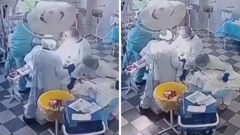 VIDEO | Captan terremoto de Rusia en plena cirugía: médicos siguieron operando a paciente