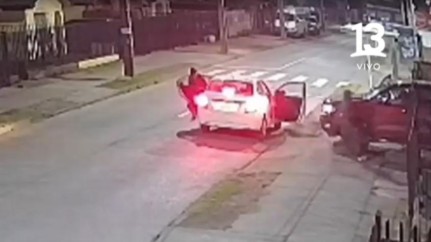 VIDEO | Madre e hija sufren violento portonazo en Talcahuano