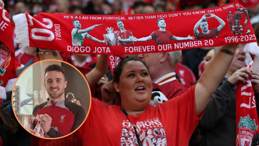 Los pelos de punta: El emocionante homenaje de los hinchas del Liverpool a Jota en su primer partido en Anfield Los pelos de punta: El emocionante homenaje de los hinchas del Liverpool a Jota en su primer partido en Anfield