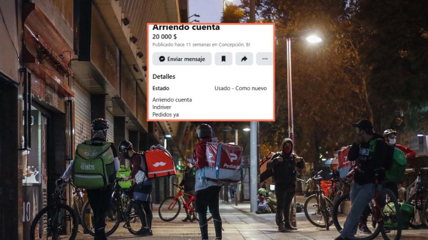 Denuncian mercado negro de cuentas para apps de delivery: perfiles de repartidores se venden por hasta $120 mil