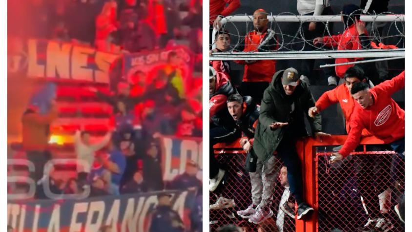 VIDEO | Los registros de los graves hechos de violencia entre hinchas de la U e Independiente