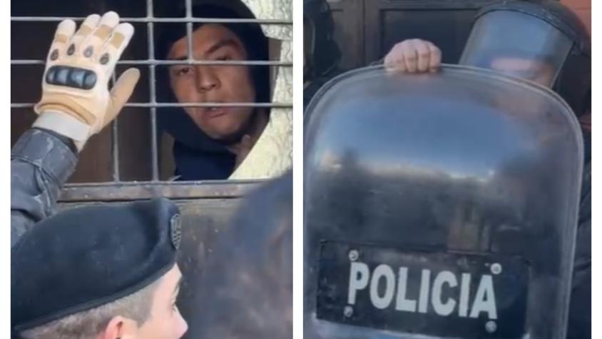 VIDEO | "¡Te mandé cosas!": Familiares visitan a hinchas detenidos en Argentina