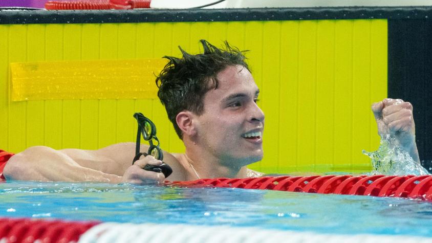Otra medalla para el Team Chile: Eduardo Cisternas consiguió plata en final de natación 400 metros libres