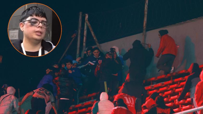 El escalofriante relato de un hincha de la U en Avellaneda: "No me dejaron volar porque me puede reventar el ojo"