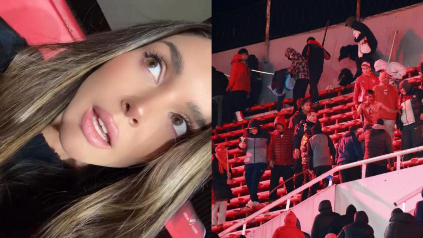 Cata Vallejos vivió en el estadio la tragedia y el linchamiento a hinchas de la 'U': influencer fue criticada por sus dichos