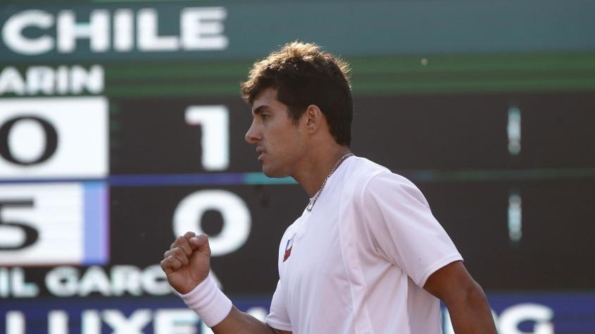 Cristian Garín le dio el primer punto a Chile en el Grupo Mundial I de Copa Davis