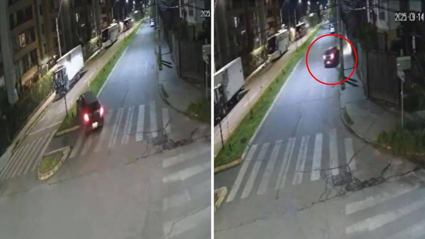 Impactante momento: Captan como hombre choca contra casa en Quilicura e intenta atropellar a la dueña 